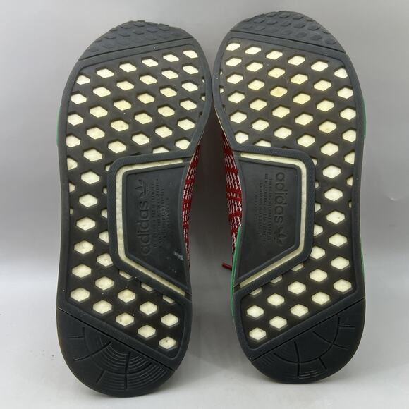 adidas Red and White Knit Sneakers - Picture 7 of 8